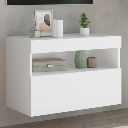Mobile Tv A Parete Con Luci Led 60X30X40 Cm