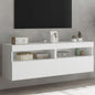 Mobile Tv A Parete Con Luci Led 60X30X40 Cm