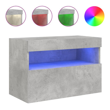 Mobile Tv A Parete Con Luci Led 60X30X40 Cm