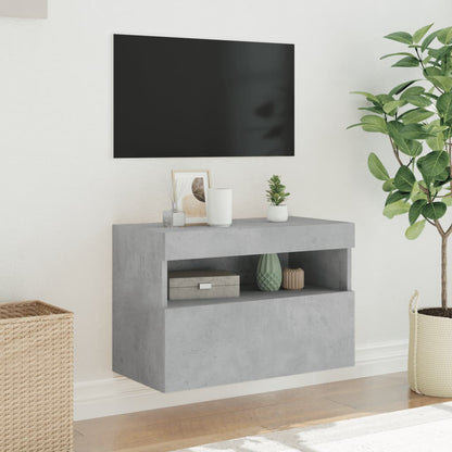 Mobile Tv A Parete Con Luci Led 60X30X40 Cm