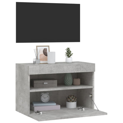 Mobile Tv A Parete Con Luci Led 60X30X40 Cm