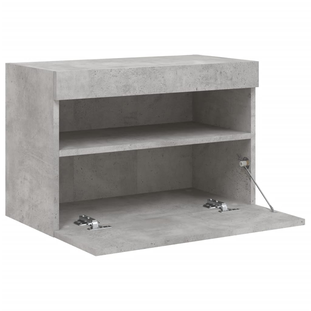 Mobile Tv A Parete Con Luci Led 60X30X40 Cm