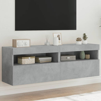 Mobile Tv A Parete Con Luci Led 60X30X40 Cm