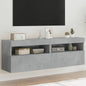 Mobile Tv A Parete Con Luci Led 60X30X40 Cm