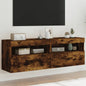 Mobile Tv A Parete Con Luci Led 60X30X40 Cm
