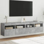 Mobile Tv A Parete Con Luci Led 60X30X40 Cm