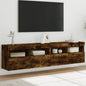Mobile Tv A Parete Con Luci Led 60X30X40 Cm