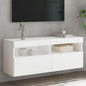 Mobile Tv A Parete Con Luci Led 60X30X40 Cm