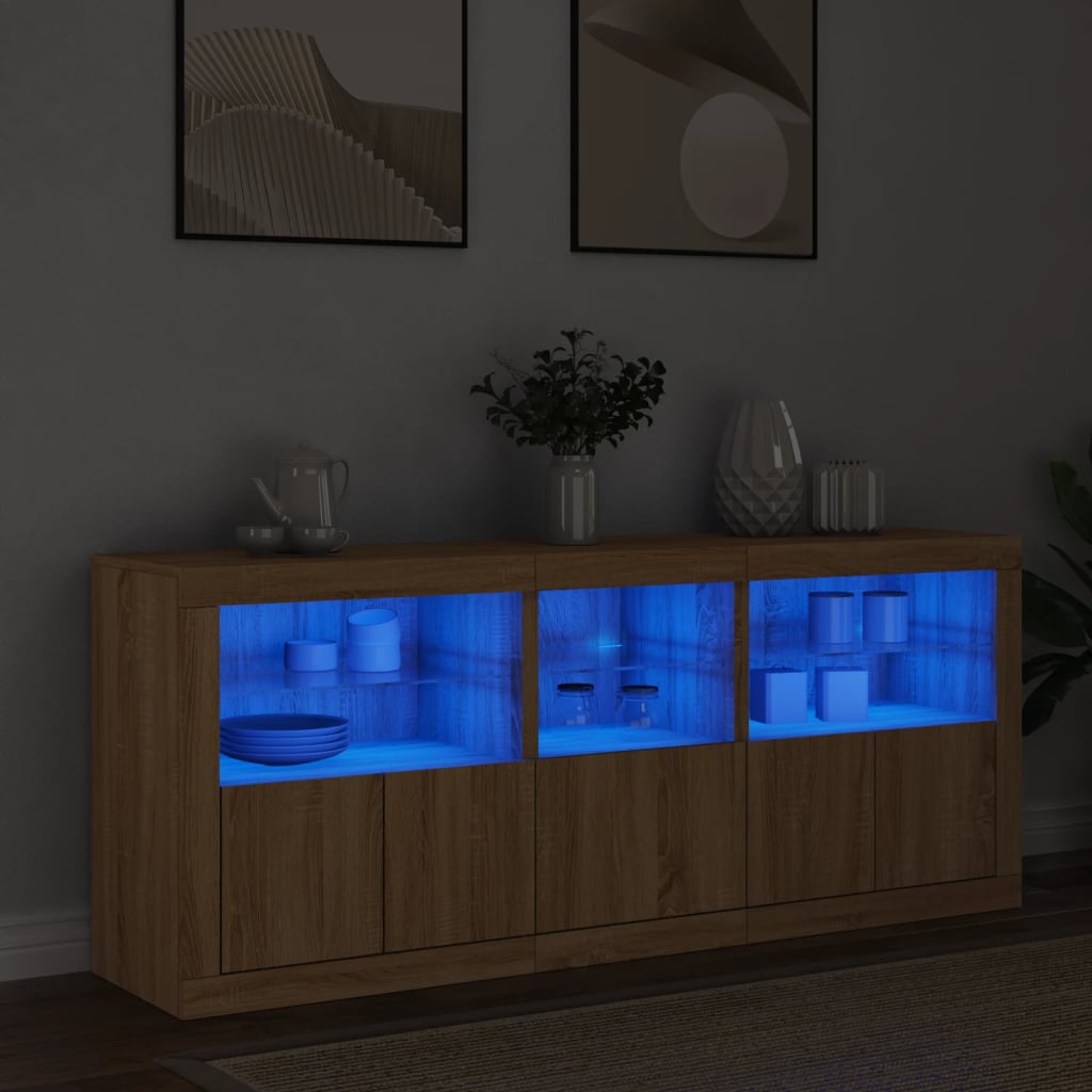 Credenza Con Luci Led 162X37X67 Cm