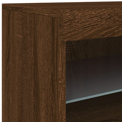 Credenza Con Luci Led Rovere Marrone 162X37X67 Cm