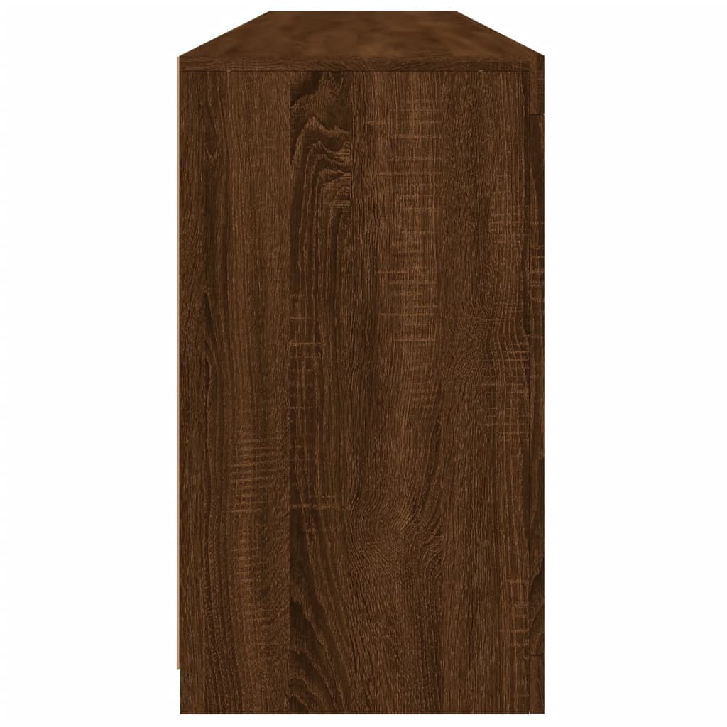 Credenza Con Luci Led Rovere Marrone 162X37X67 Cm