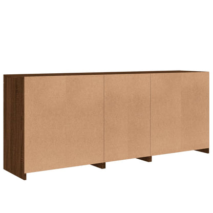 Credenza Con Luci Led Rovere Marrone 162X37X67 Cm