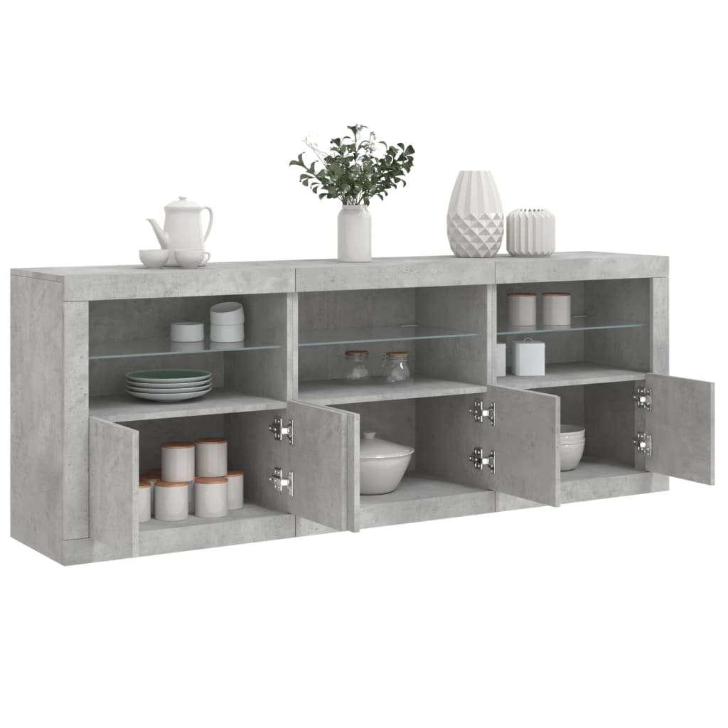 Madia Led 181 X 37 X 67 Cm Legno Multistrato
