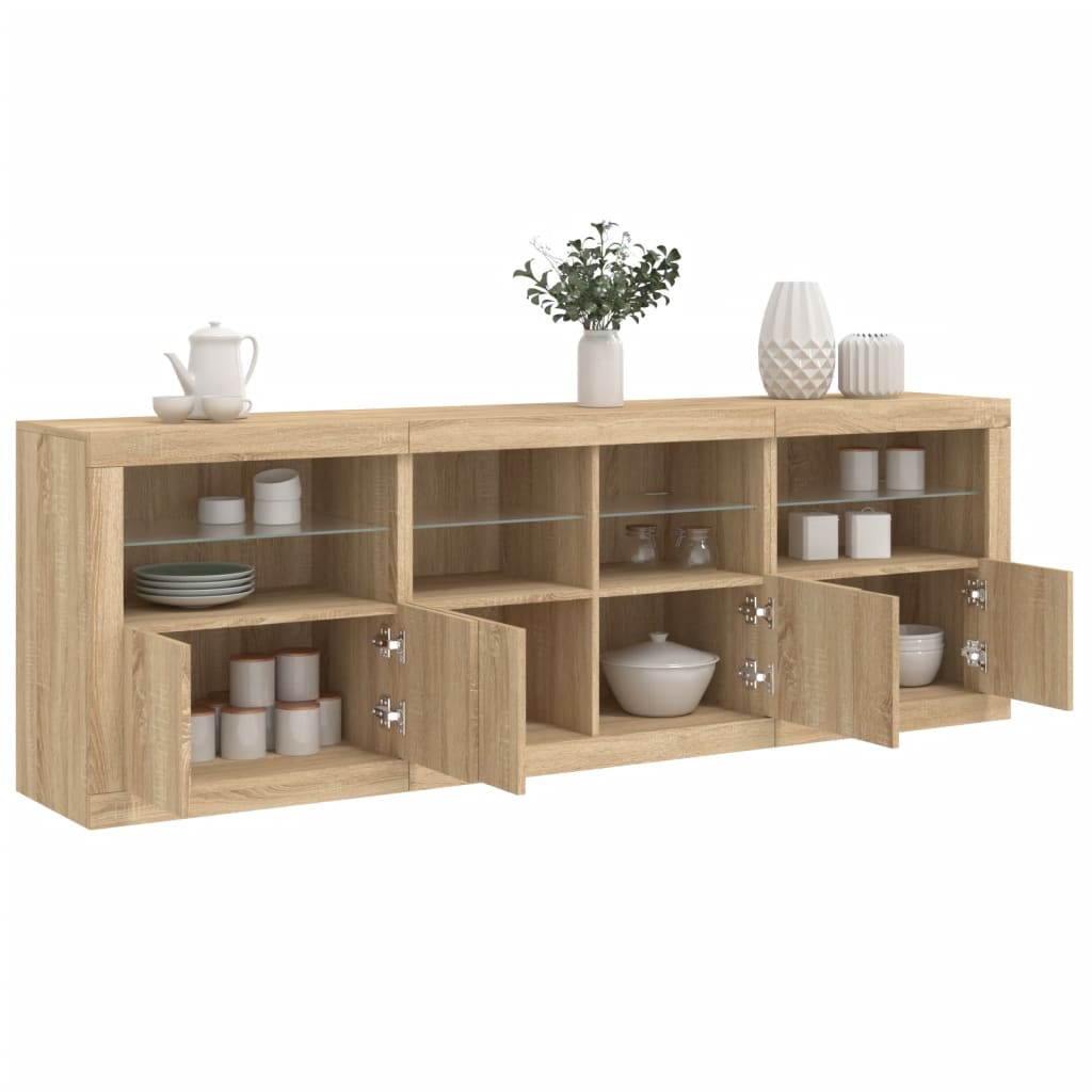 Credenza Con Luci Led 202X37X67 Cm