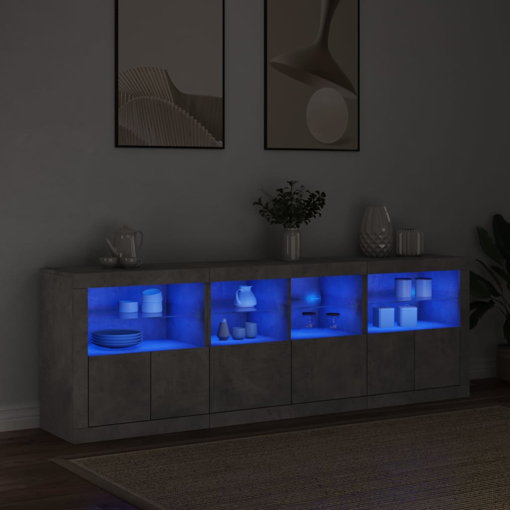 Credenza Con Luci Led 202X37X67 Cm