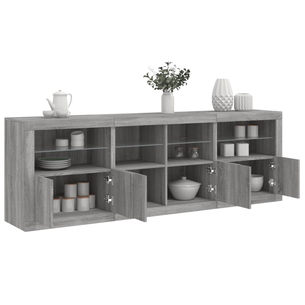 Credenza Con Luci Led 202X37X67 Cm