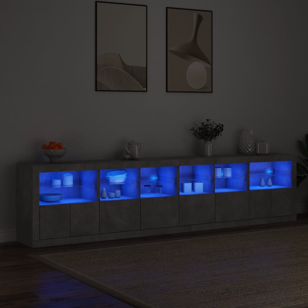 Credenza Con Luci Led 283X37X67 Cm