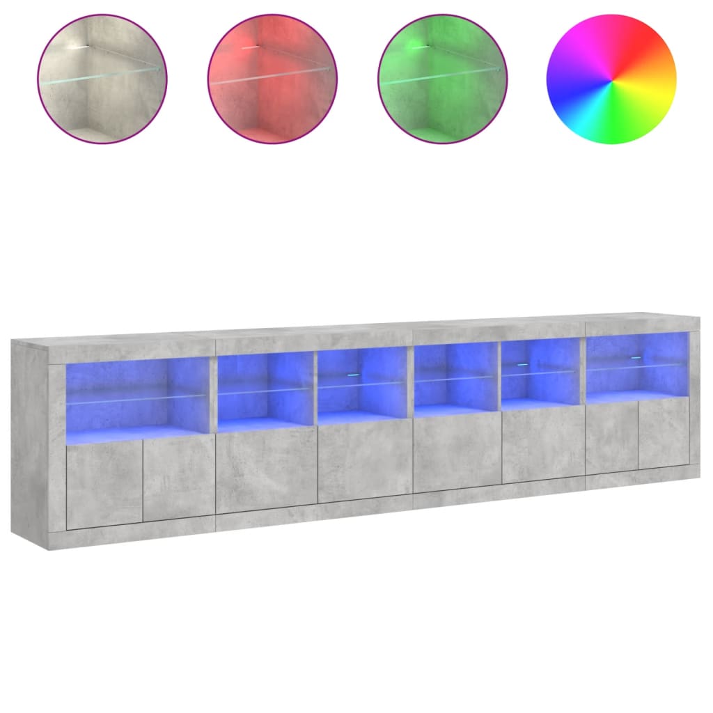 Credenza Con Luci Led 283X37X67 Cm