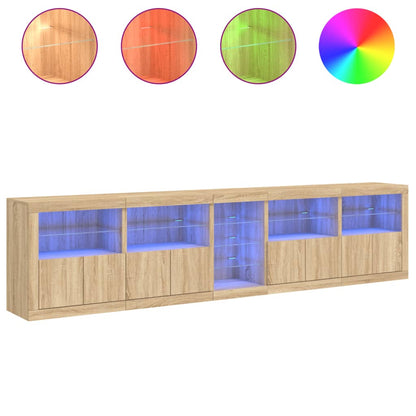 Credenza Con Luci Led 283X37X67 Cm