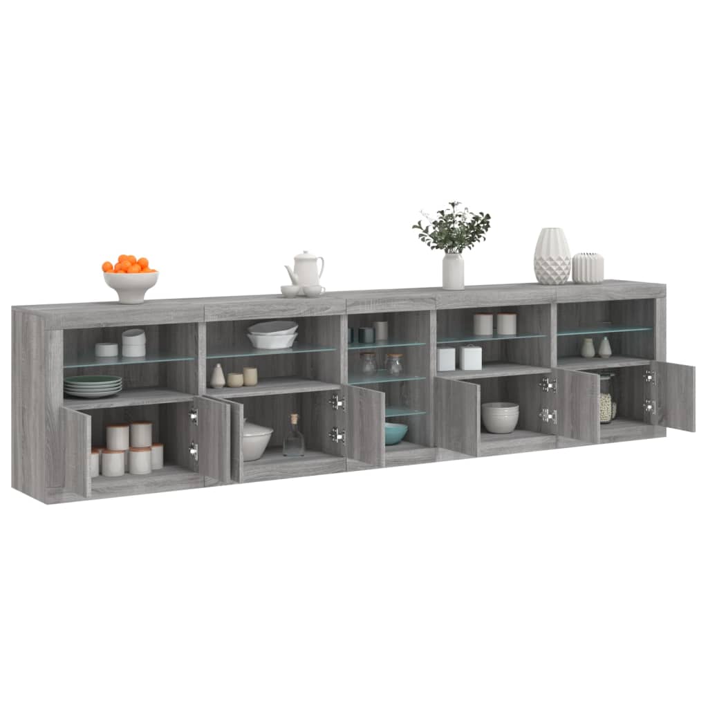 Credenza Con Luci Led 283X37X67 Cm
