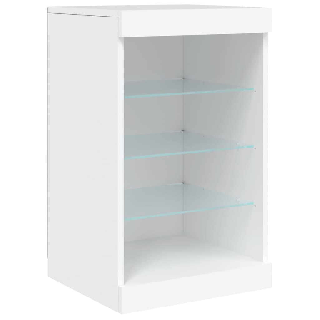 Credenza Con Luci Led Bianca 162X37X67 Cm