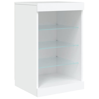Credenza Con Luci Led Bianca 162X37X67 Cm