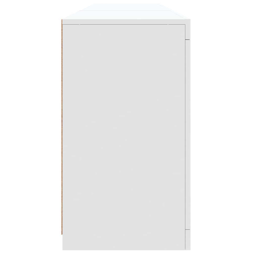 Credenza Con Luci Led Bianca 162X37X67 Cm