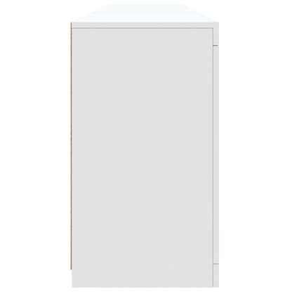 Credenza Con Luci Led Bianca 162X37X67 Cm