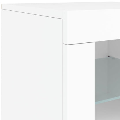 Credenza Con Luci Led Bianca 162X37X67 Cm