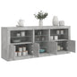 Credenza Con Luci Led Bianca 162X37X67 Cm
