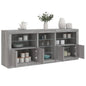 Credenza Con Luci Led Bianca 162X37X67 Cm
