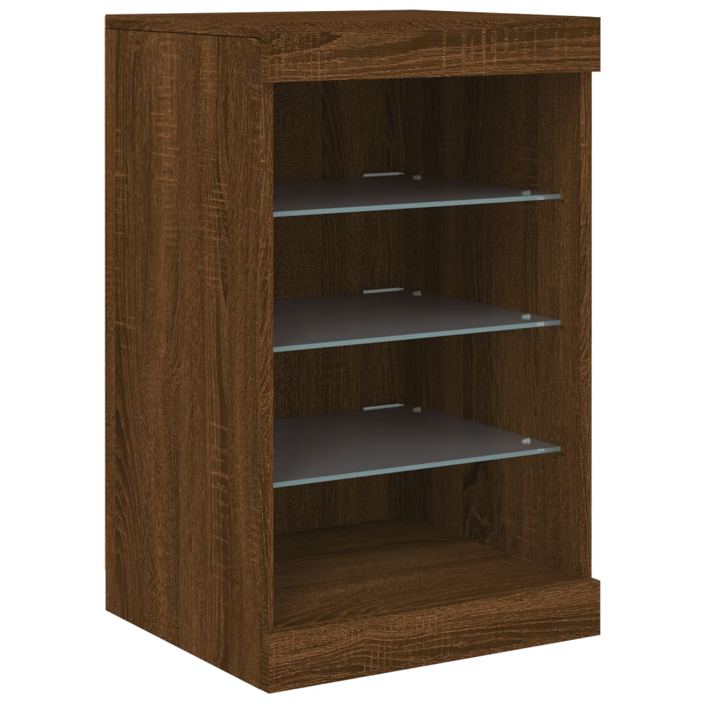 Credenza Con Luci Led Rovere Marrone 162X37X67 Cm