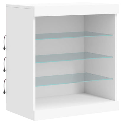 Credenza Con Luci Led Bianca 181,5X37X67 Cm