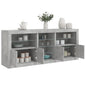 Credenza Con Luci Led Bianca 181,5X37X67 Cm