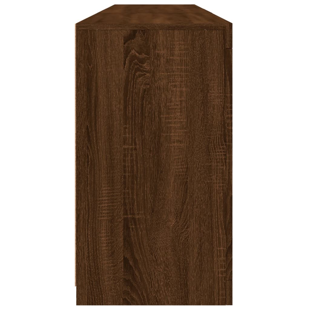 Credenza Con Luci Led Rovere Marrone 181,5X37X67 Cm