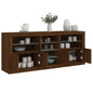 Credenza Con Luci Led Rovere Marrone 181,5X37X67 Cm