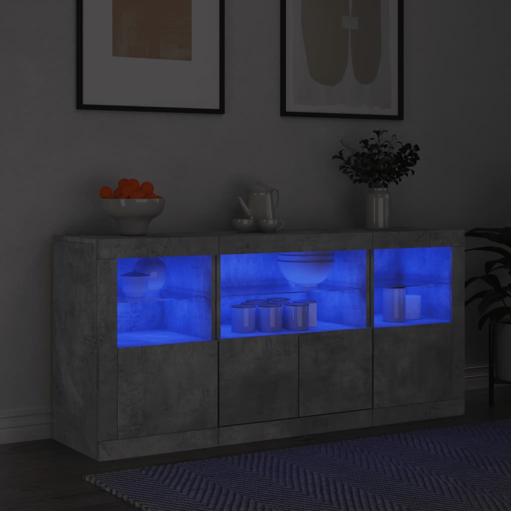 Credenza Con Luci Led 142,5X37X67 Cm