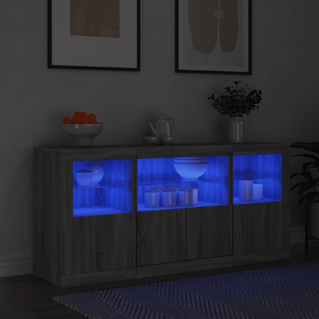 Credenza Con Luci Led 142,5X37X67 Cm