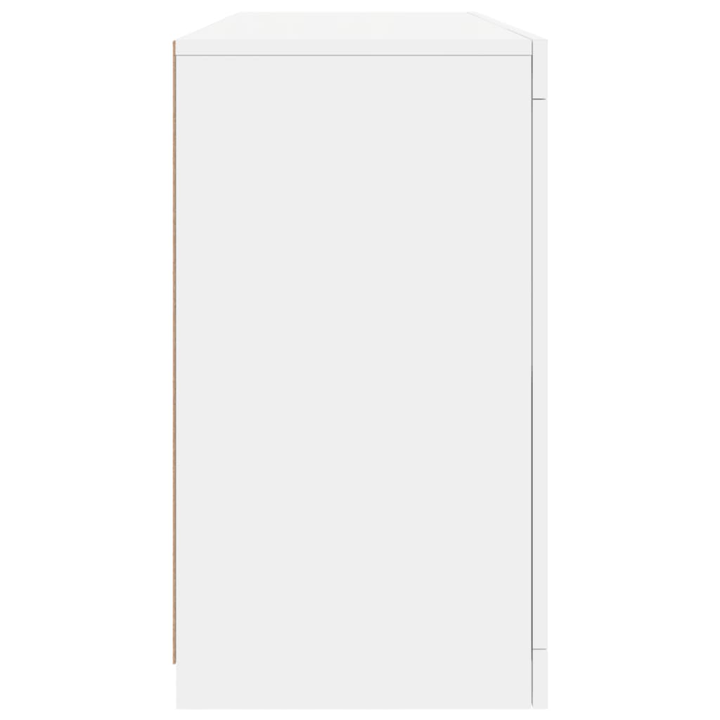 Credenza Con Luci Led Bianca 142,5X37X67 Cm