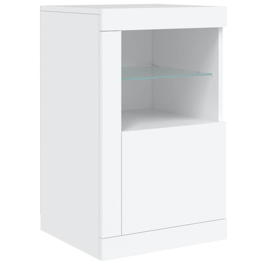 Credenza Con Luci Led Bianca 142,5X37X67 Cm
