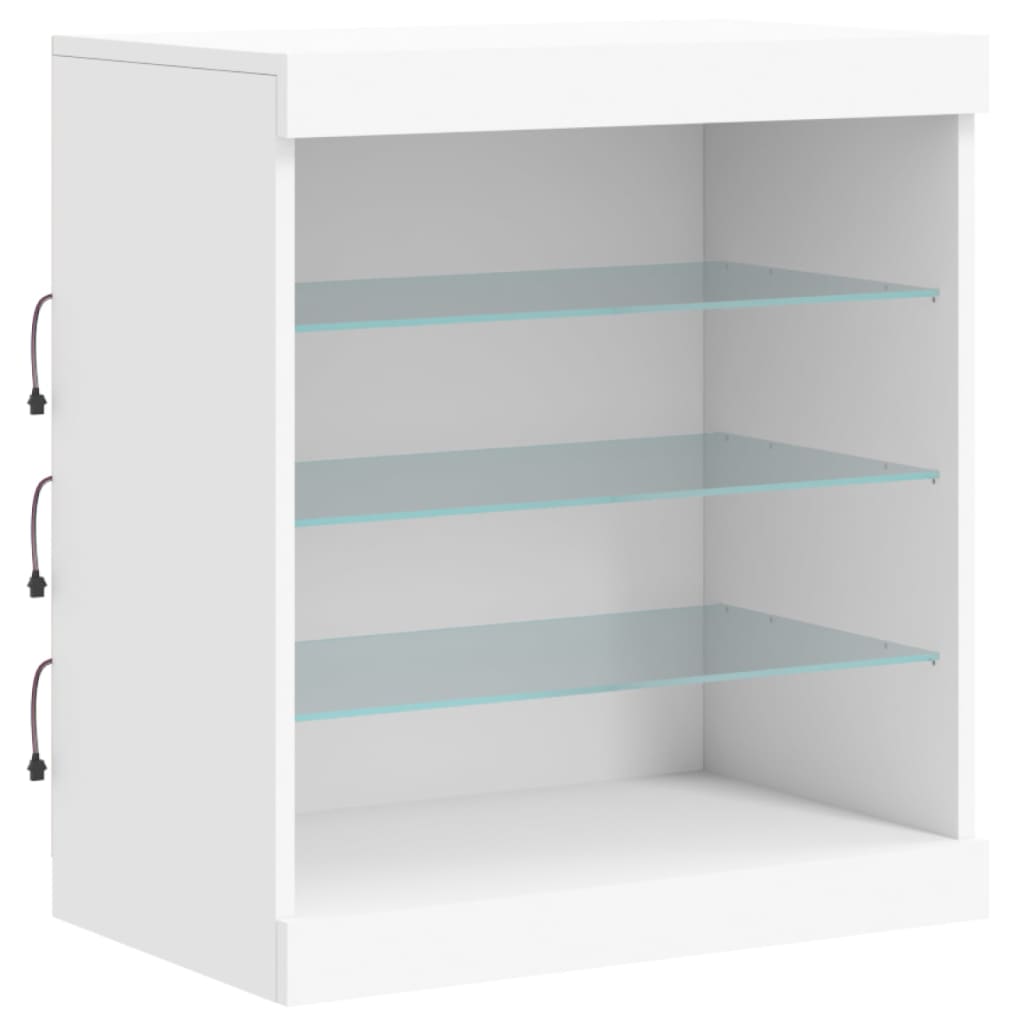 Credenza Con Luci Led Bianca 142,5X37X67 Cm