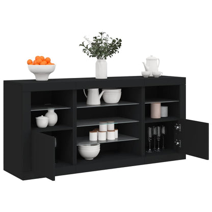 Credenza Con Luci Led Bianca 142,5X37X67 Cm