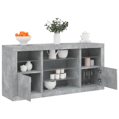 Credenza Con Luci Led Bianca 142,5X37X67 Cm