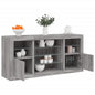 Credenza Con Luci Led Bianca 142,5X37X67 Cm