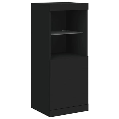 Credenze Con Luci Led 3 Pz Nere In Legno Multistrato