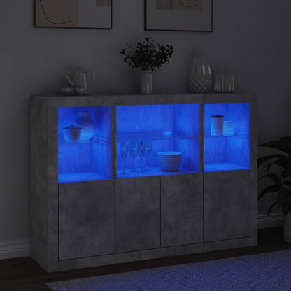 Credenze Con Luci Led 3 Pz In Legno Multistrato