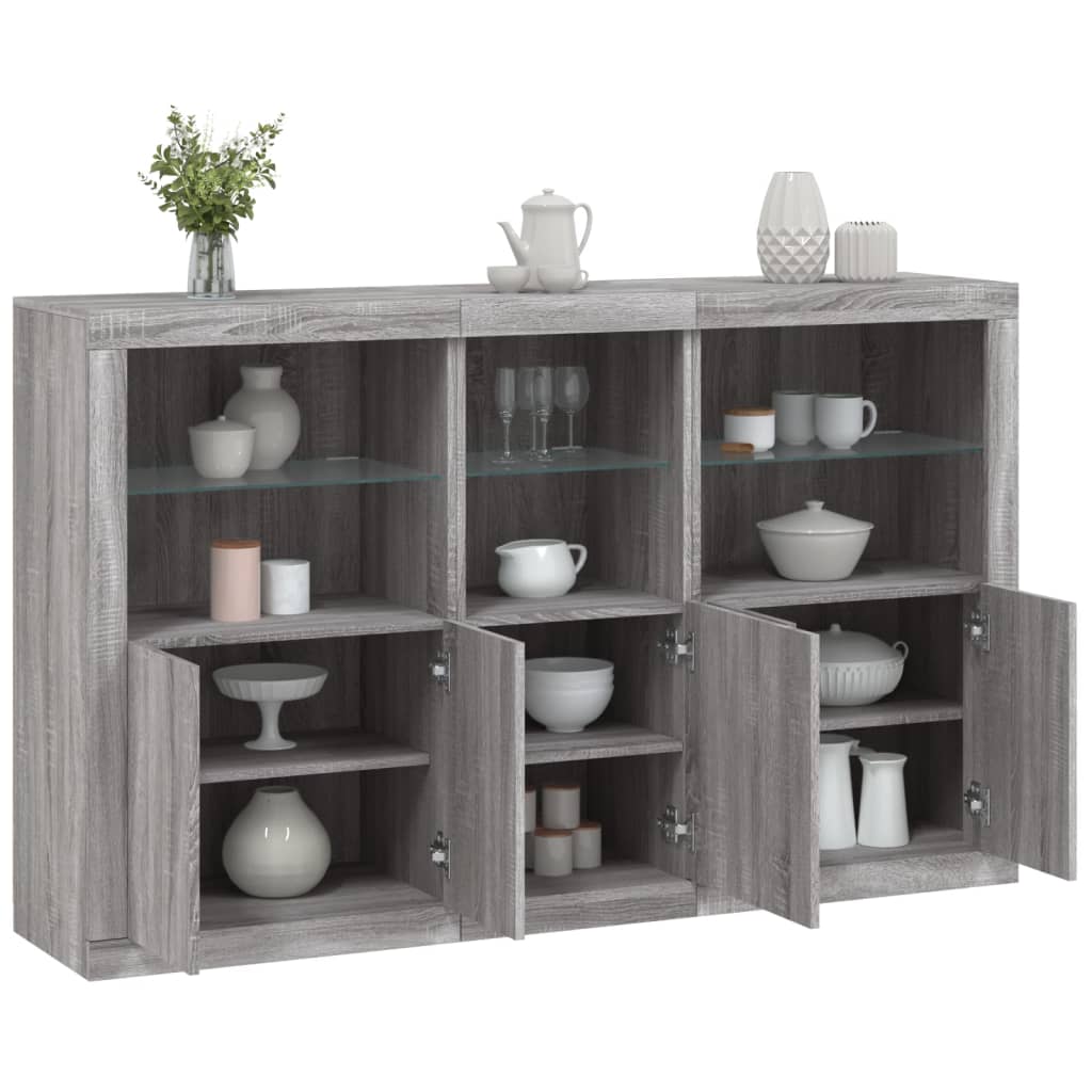 Madia Led 162 X 37 X 100 Cm Legno Multistrato