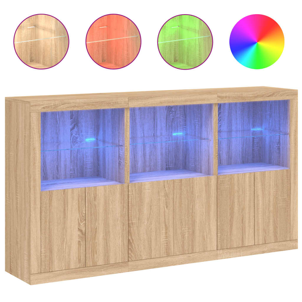 Credenza Con Luci Led 181,5X37X100 Cm