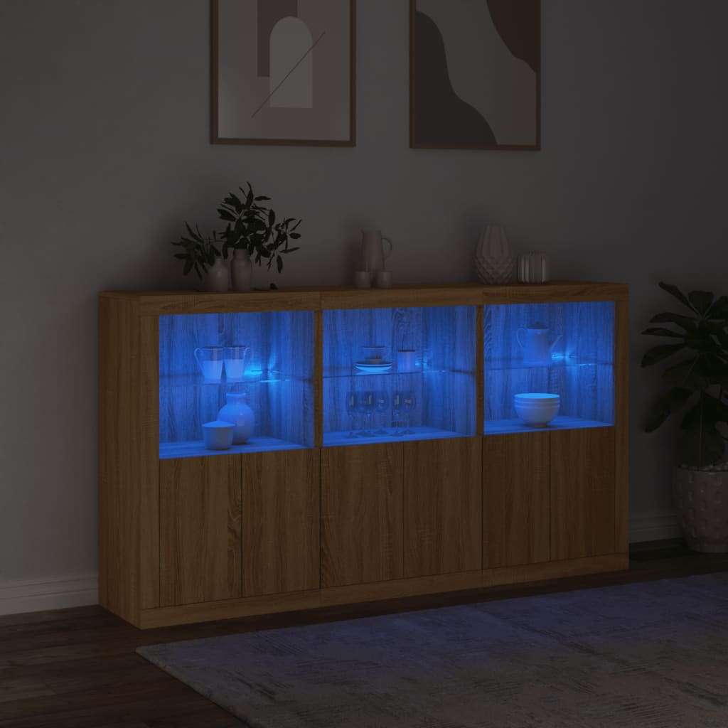 Credenza Con Luci Led 181,5X37X100 Cm
