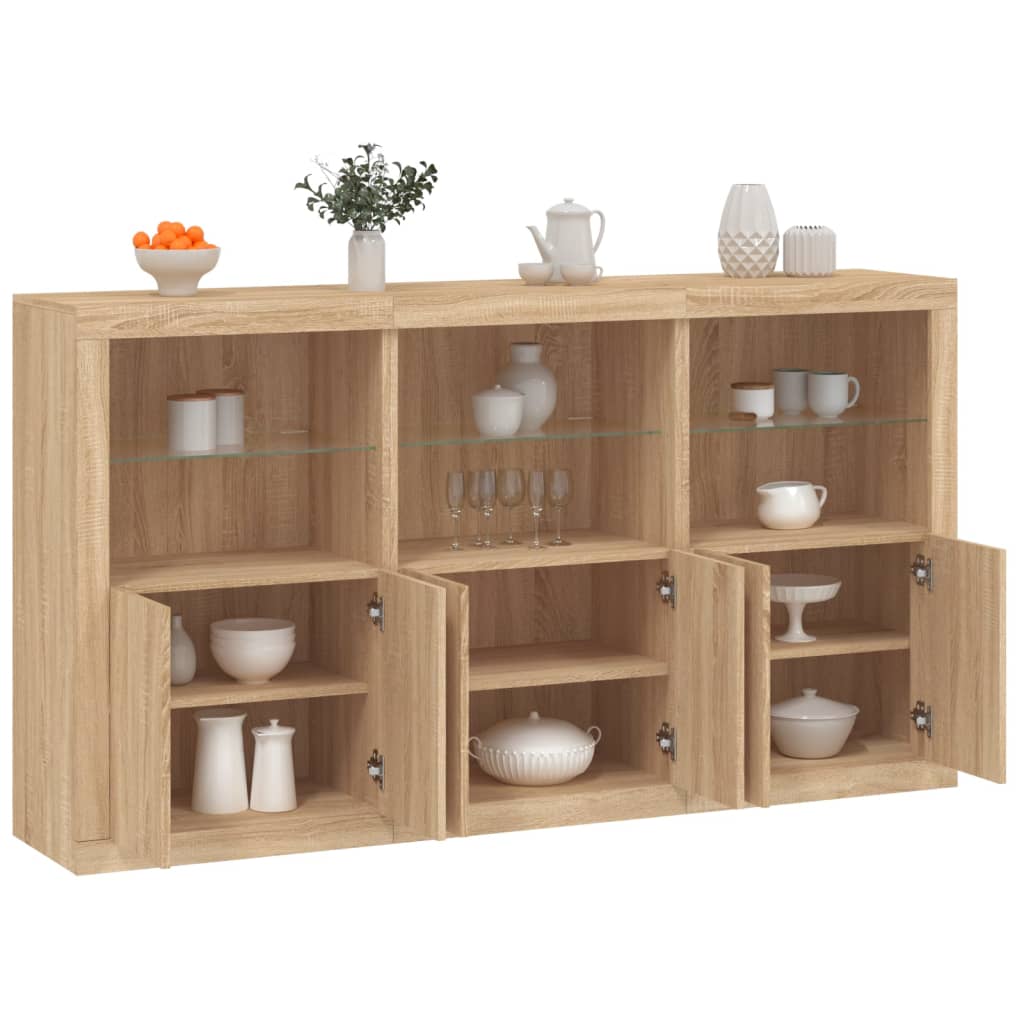 Credenza Con Luci Led 181,5X37X100 Cm